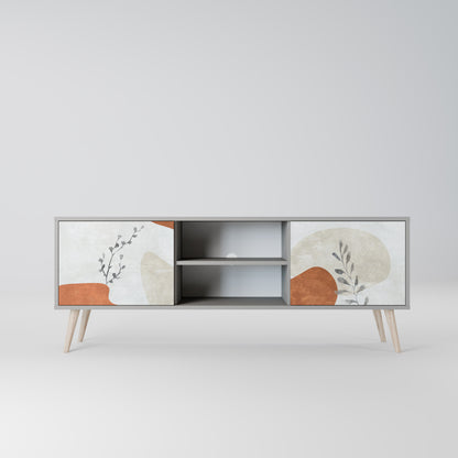 TRANQUIL TWIG 2-dörrars TV-bänk i grå finish