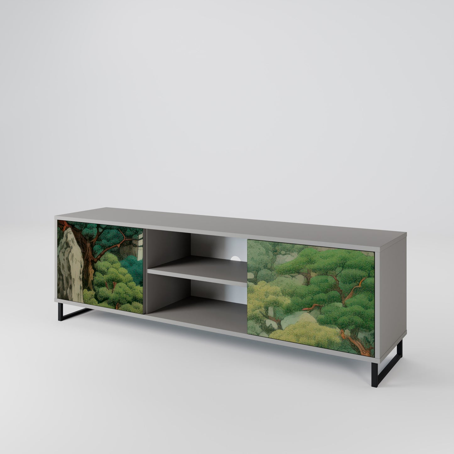 VERDURE ABYSS 2-dörrars TV-bänk i grå finish