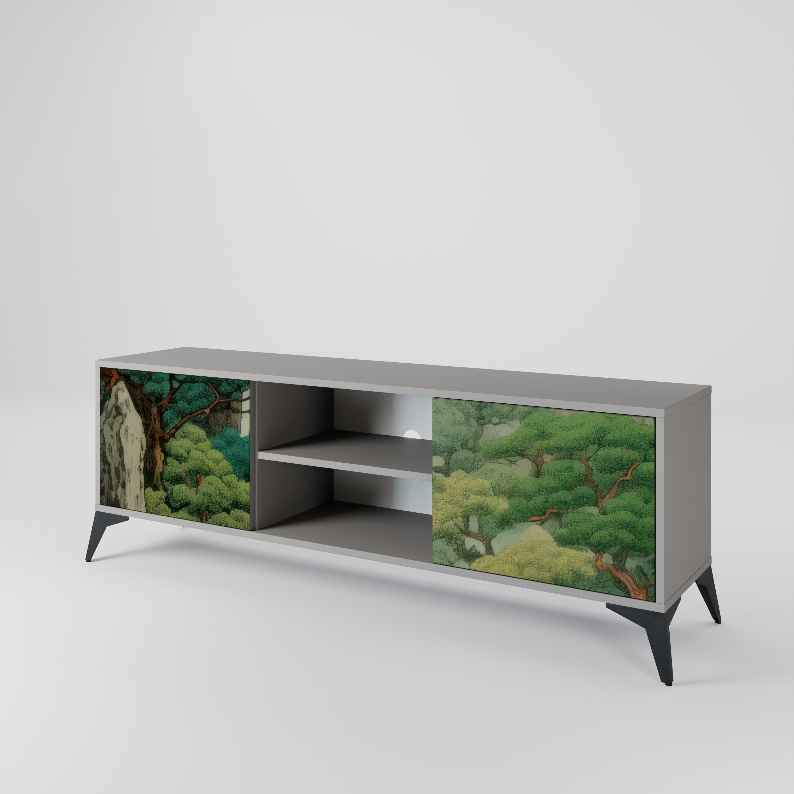 VERDURE ABYSS 2-dörrars TV-bänk i grå finish