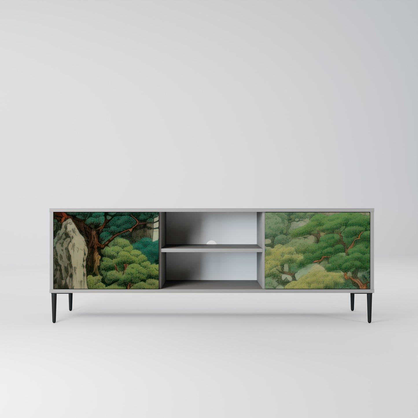 VERDURE ABYSS 2-dörrars TV-bänk i grå finish