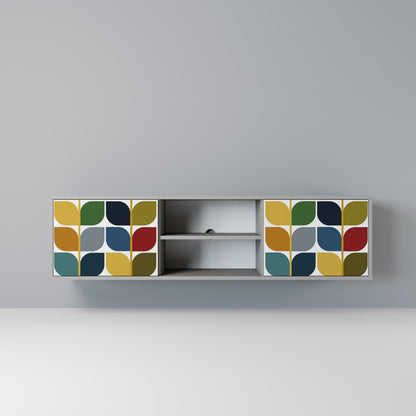 WEIGHTLESS HOURS 2-Door TV Stand in Grey Finish