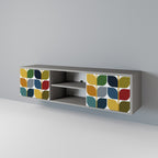 VIKTLÖSA TIMMAR 2-dörrars TV-bänk i grå finish