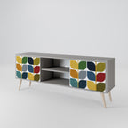 VIKTLÖSA TIMMAR 2-dörrars TV-bänk i grå finish