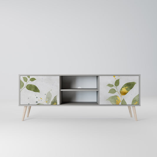 ELEGANT BOTANICS 2-dörrars TV-bänk i grå finish