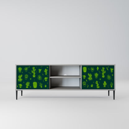 DESERT GREEN 2-dörrars TV-bänk i grå finish