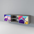 BIKE DREAMS 2-dörrars TV-bänk i grå finish