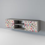 AUTUMN SUNDRIES 2-dörrars TV-bänk i grå finish