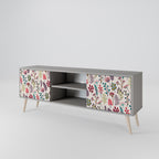 AUTUMN SUNDRIES 2-dörrars TV-bänk i grå finish