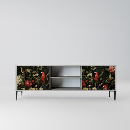 AVIAN GREENERY 2-Door TV Stand in Grey Finish