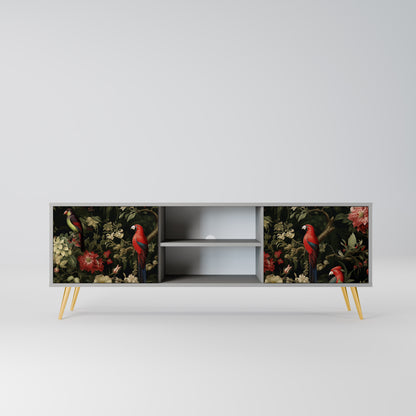 AVIAN GREENERY 2-Door TV Stand in Grey Finish