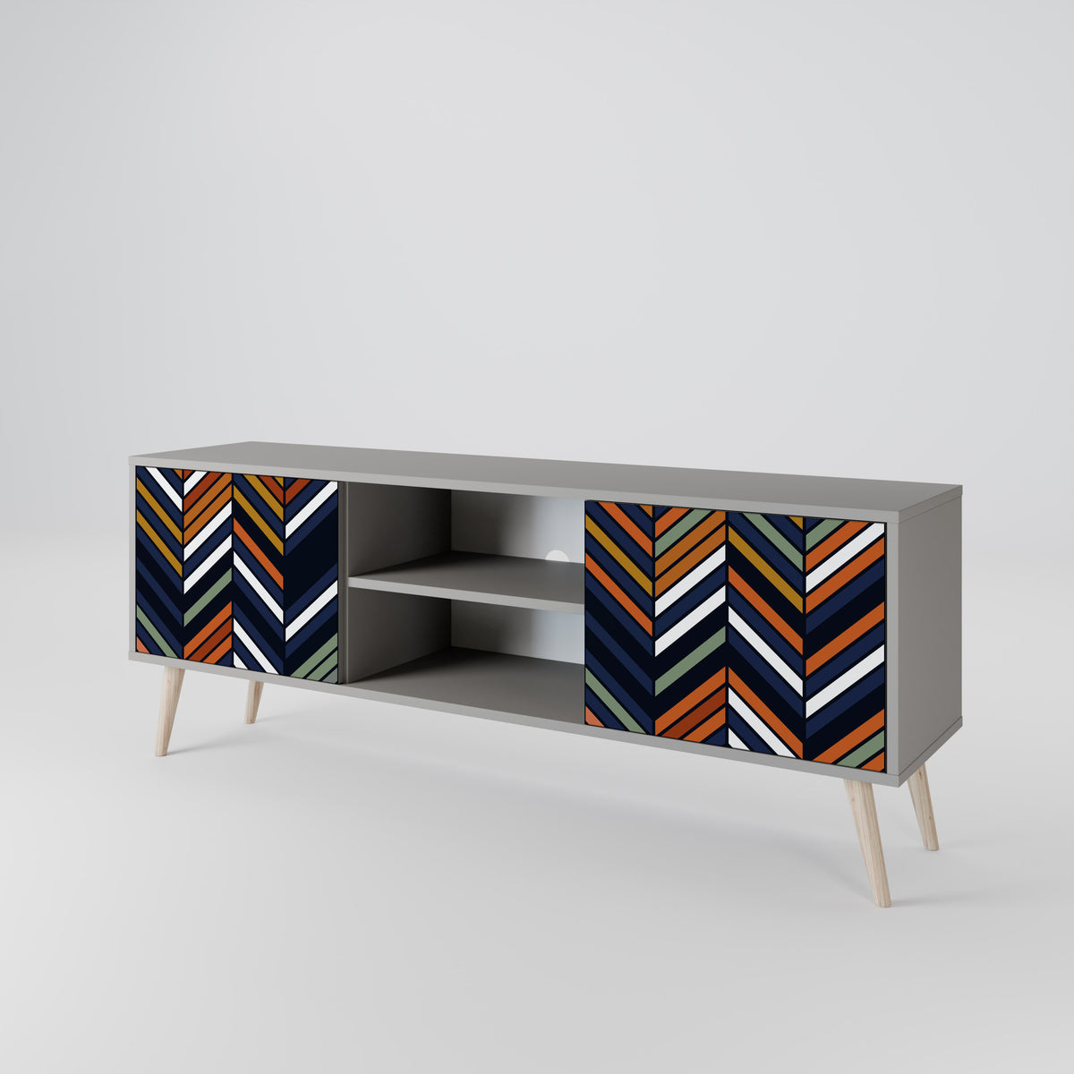 VIBRANT PATCHWORK TV-bänk med två dörrar