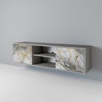 TIMELESS GLIDE 2-dörrars TV-bänk i grå finish