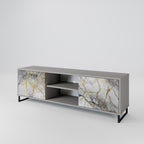 TIMELESS GLIDE 2-dörrars TV-bänk i grå finish