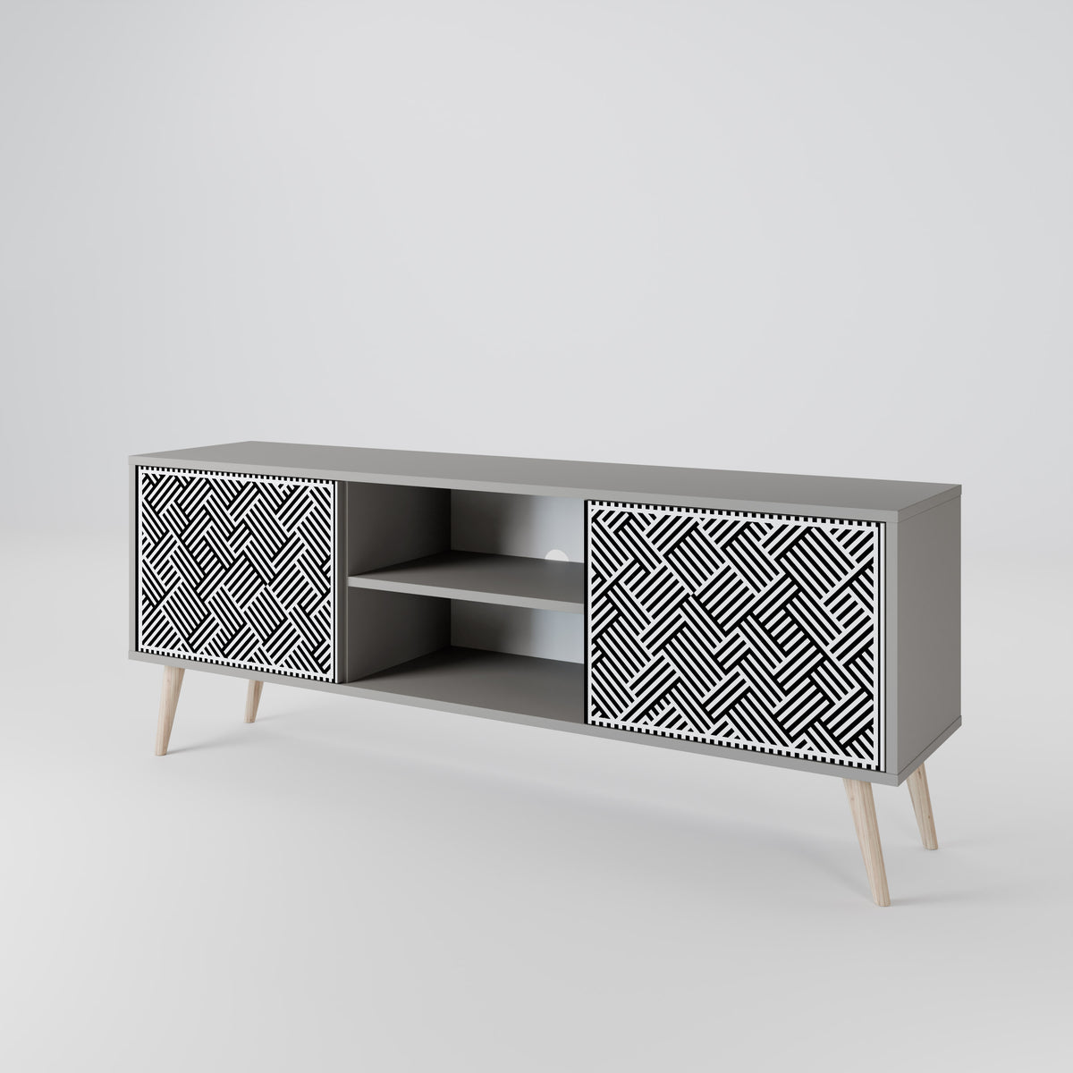 TEMPORARY SEQUENCE TV-bänk med två dörrar