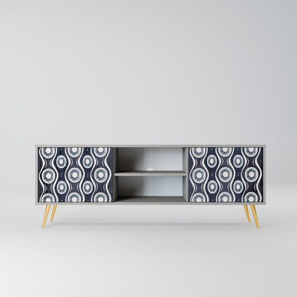 GRAPHITE EYES 2-Door TV Stand in Grey Finish