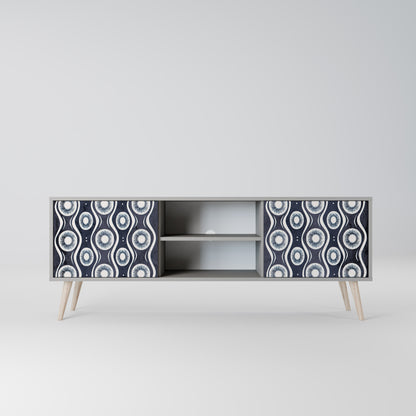 GRAPHITE EYES 2-Door TV Stand in Grey Finish