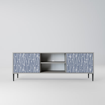 GRAPHITE RAIN 2-Door TV Stand in Grey Finish