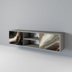 GOLD DUST 2-dörrars TV-bänk i grå finish