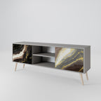 GOLD DUST 2-dörrars TV-bänk i grå finish