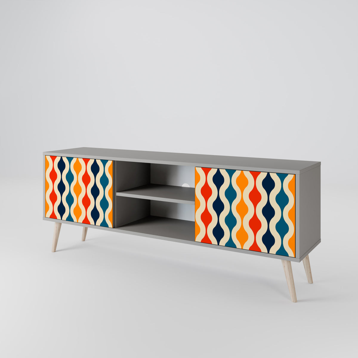 COLORFUL NOSTALGIA TV-bänk med två dörrar