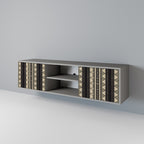 AZTEC 2-dörrars TV-bänk i grå finish