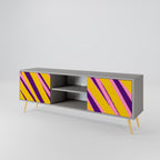 DRÖMMAR GÅR SIG 2-dörrars TV-bänk i grå finish