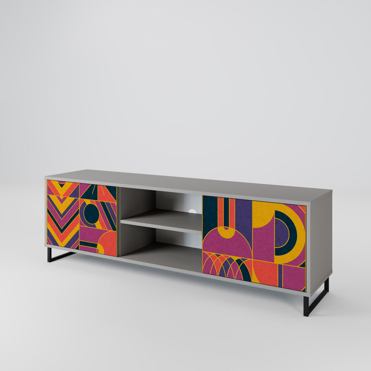 ELECTRIC PATTERNS 2-Door TV Cabinet