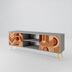 PRISM MOSAIC 2-dörrars TV-bänk i grå finish