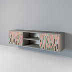 BUILDING THE FUTURE 2-Door TV Stand in Grey Finish