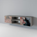 GILDED SWIRLS 2-dörrars TV-bänk i grå finish