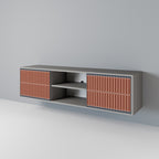 HYPNOTIC GATE 2-dörrars TV-bänk i grå finish