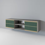 ILUSION GATE 2-dörrars TV-bänk i grå finish