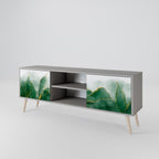 DYR NATURE 2-dörrars TV-bänk i grå finish