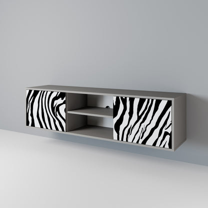 SPLENDID ZEBRA 2-dörrars TV-bänk i grå finish