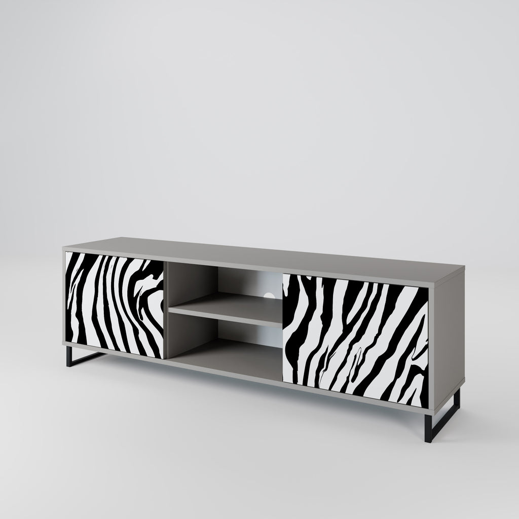 SPLENDID ZEBRA 2-dörrars TV-bänk i grå finish