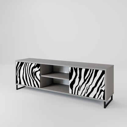 SPLENDID ZEBRA 2-dörrars TV-bänk i grå finish