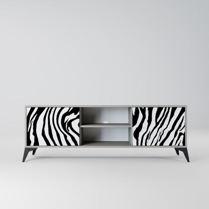 SPLENDID ZEBRA 2-dörrars TV-bänk i grå finish