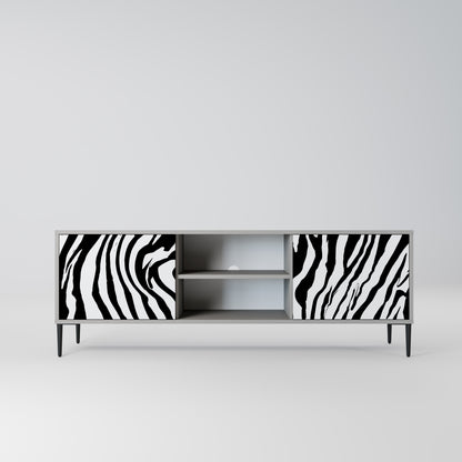 SPLENDID ZEBRA 2-dörrars TV-bänk i grå finish
