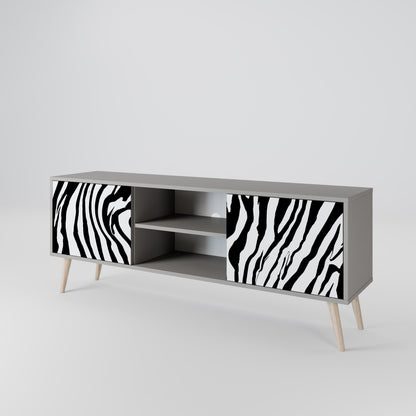 SPLENDID ZEBRA 2-dörrars TV-bänk i grå finish