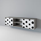 SLIPPING MINUTES 2-dörrars TV-bänk i grå finish