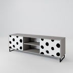 SLIPPING MINUTES 2-dörrars TV-bänk i grå finish