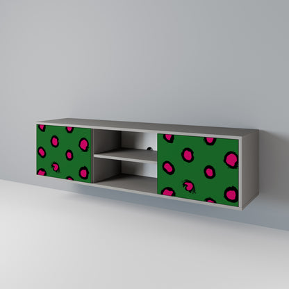 FUNKY SPOTS 2-dörrars TV-bänk i grå finish