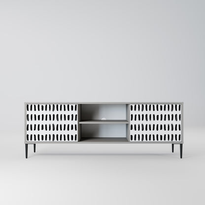 NIGHTY MELODIES 2-Door TV Stand in Grey Finish