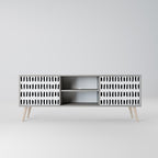 NIGHTY MELODIES 2-dörrars TV-bänk i grå finish