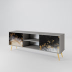 MARBLE OF TOMMORROW 2-dörrars TV-bänk i grå finish