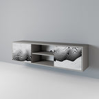 MONOKROM MIRAGE 2-dörrars TV-bänk i grå finish