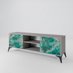 ABSTRACT ALCHEMY 2-Door TV Stand in Grey Finish