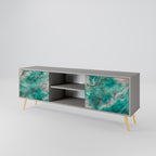 ABSTRACT ALCHEMY 2-Door TV Stand in Grey Finish