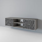 BLINDANDE LJUS 2-dörrars TV-bänk i grå finish