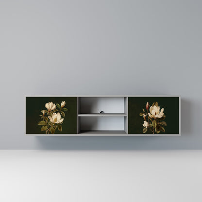 FLORAL NOIR 2-dörrars TV-bänk i grå finish